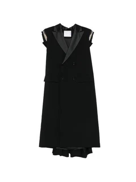 sacai double-breasted coat Black 2608425