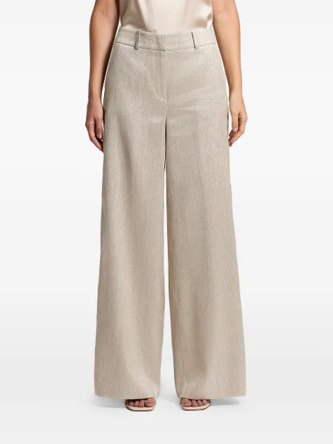 Peserico herringbone-pattern wide-leg trousers Neutrals E0435000598