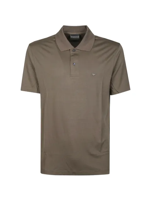 Emporio Armani button logo polo shirt Brown EM004526AF13721