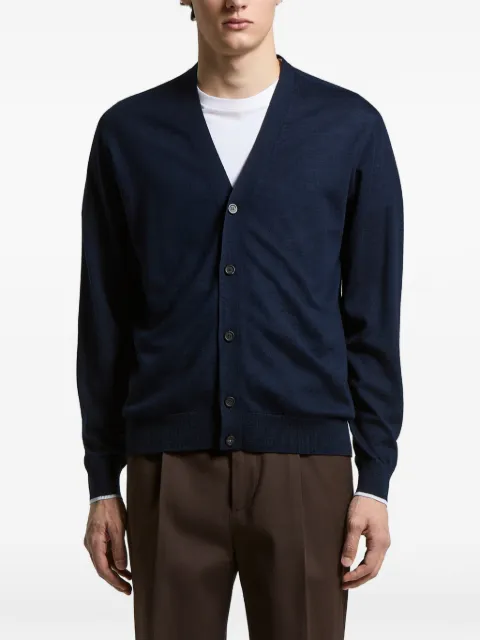 Peserico V-neck button cardigan Blue R59461F189315A
