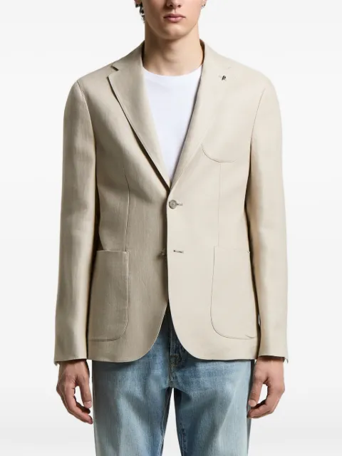 Peserico patch-pocket blazer Neutrals 71R5103402606