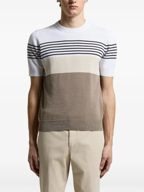 Peserico striped colour-block T-shirt White R59500F129056S