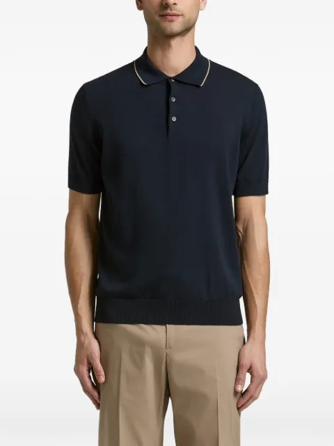 Peserico contrast-trim polo shirt Blue R59476F149173N