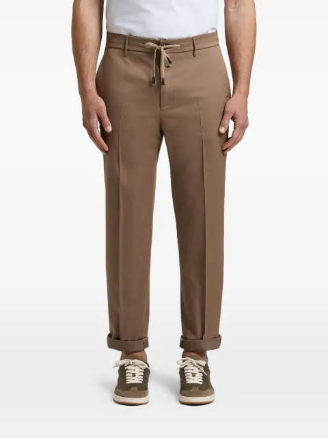 Peserico drawstring elasticated-waistband trousers Brown R54295D08274