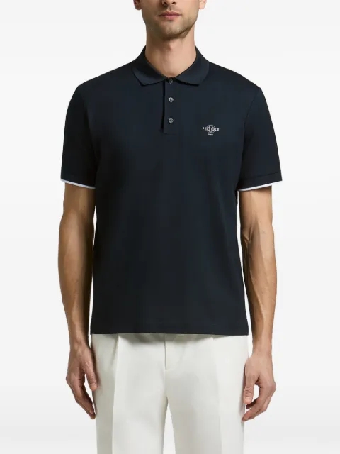Peserico Piquet logo-print polo shirt Blue R55028J0Q500850