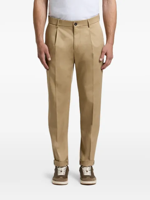 Peserico pleated-front turn-up trousers Neutrals R54706U02448