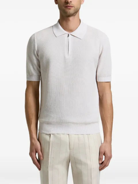 Peserico zip-fastening short-sleeve polo shirt Neutrals R59473F129108N