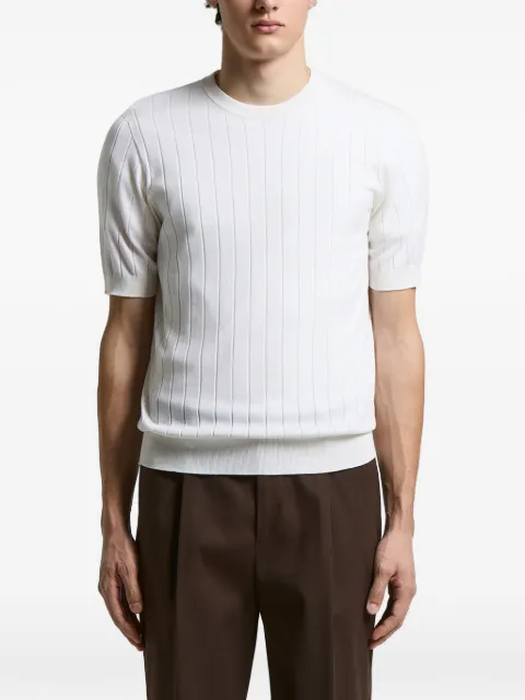 Peserico ribbed short-sleeve T-shirt White R59462F1809317