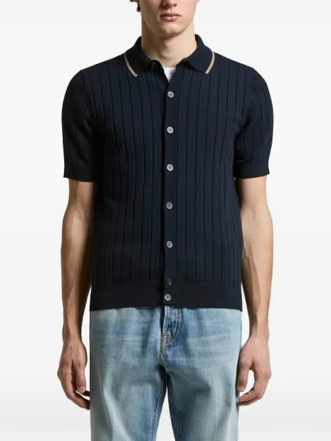 Peserico ribbed-collared T-shirt Blue R59521F189173R