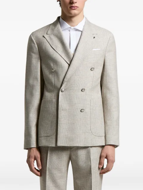 Peserico double-breasted blazer Neutrals 71R5102902721