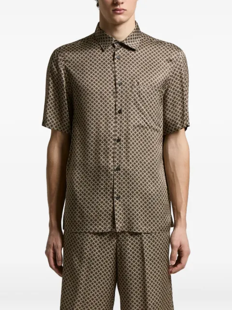 Peserico buttoned patterned shirt Brown R56057Z08191