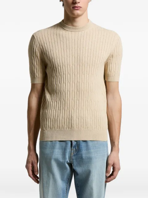 Peserico ribbed short-sleeve T-shirt Neutrals R59522F1209108