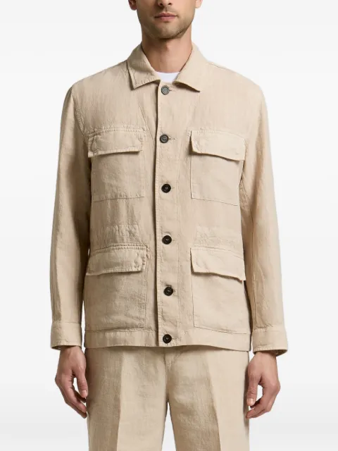 Peserico Saharan four-pocket button-up jacket Neutrals R52274T002622