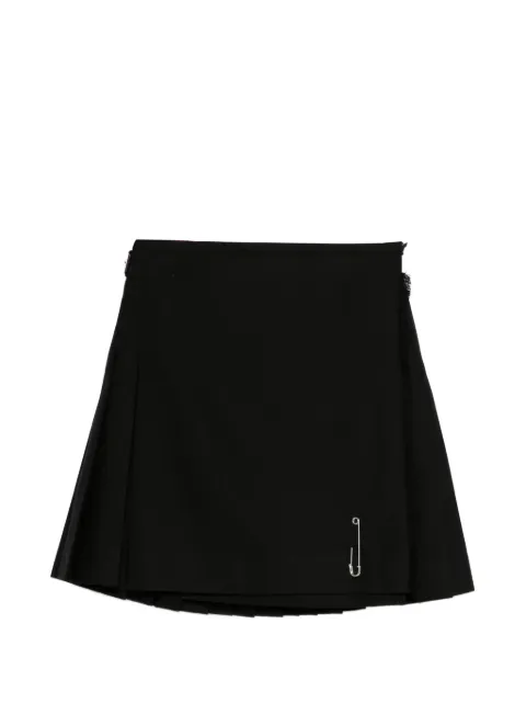 Le Kilt safety-pin pleated mini skirt Black SS267