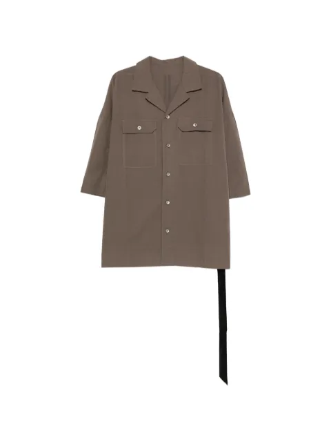 Rick Owens DRKSHDW Magnum Tommy chest-pocket tie shirt Brown DU0F4290CR