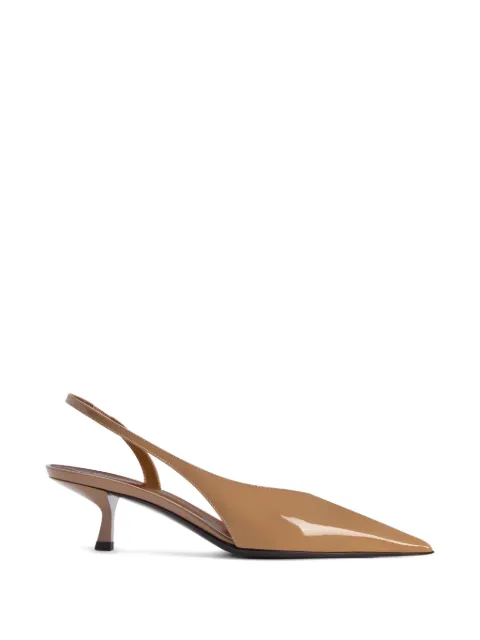 Giuseppe Zanotti patent leather slingback pumps Brown E650015002