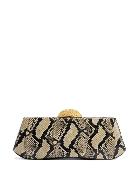 Giuseppe Zanotti Eve closure chain clutch bag Neutrals EB50004008