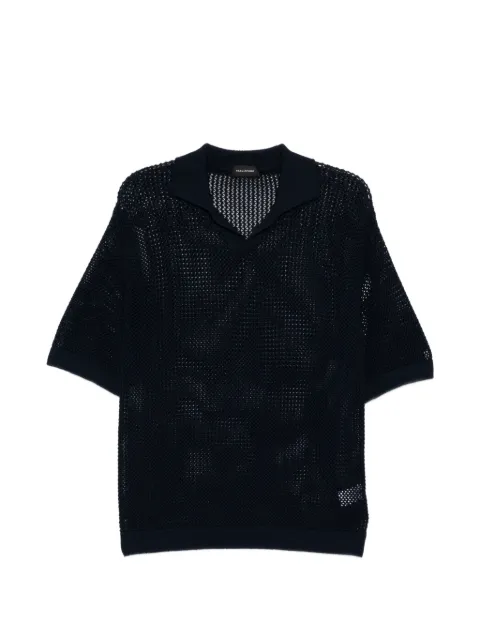 Tagliatore tilley knitted short-sleeve polo shirt Blue PWE2600226EE1233