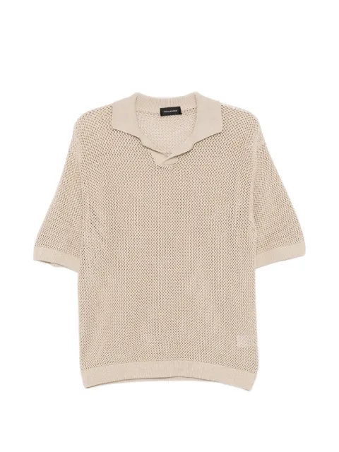 Tagliatore tilley knitted polo shirt Neutrals PWE2600226EE1233