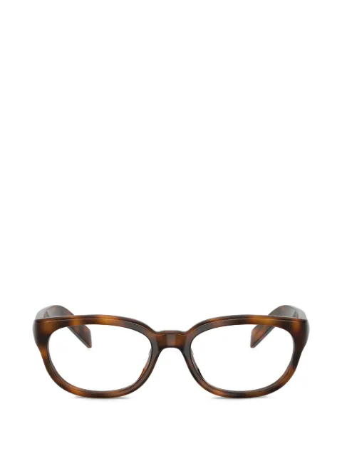 Prada Eyewear tortoiseshell-effect rectangle-frame glasses Brown PRD03VU