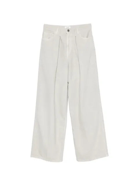 Haikure Candy pleated-detailing wide-leg jeans Grey HEW03342GF146