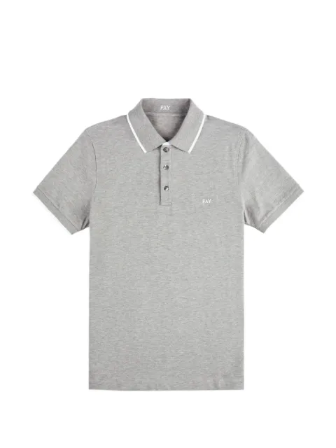 Fay logo polo shirt Grey NPMB252140STDWB201
