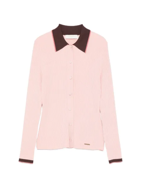 ZIMMERMANN contrast rib cardigan Pink 7681TS26R