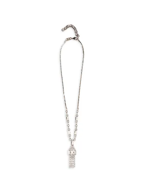 Alessandra Rich crystal fringes necklace Silver FABA3338J0004