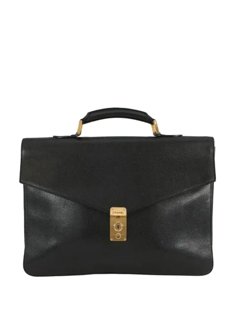 CHANEL Pre-Owned 1996-1997 Caviar Briefcase business bag Black 9KEUPX1F7CBKHLVO