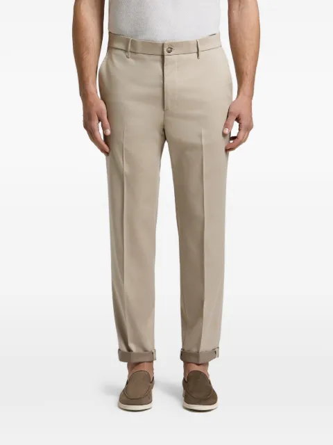Peserico pressed-crease turn-up trousers Neutrals R5422508274