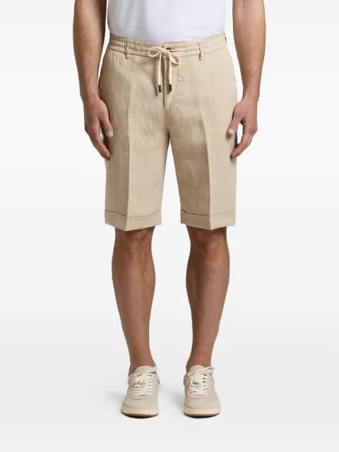 Peserico drawstring-waist turned-up shorts Neutrals R54170T002622