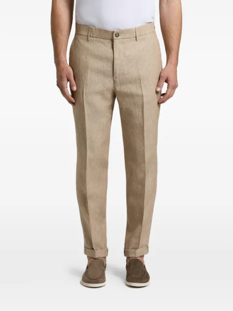 Peserico elasticated-waistband turn-up trousers Neutrals R5422502607