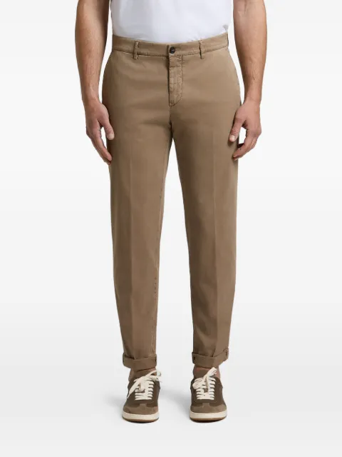 Peserico slim-fit turn-up trousers Brown R54705T30D02481