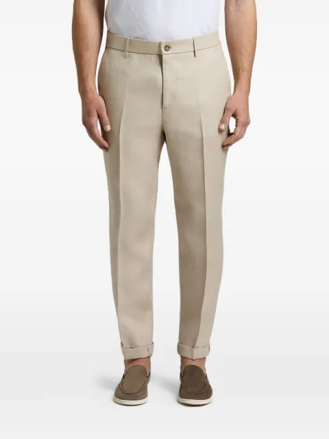 Peserico elasticated-waistband turn-up trousers Neutrals R5422502606