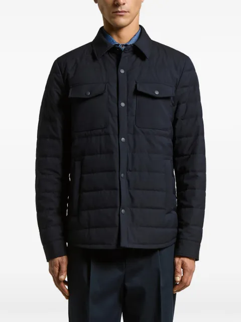 Peserico quilted chest-pocket jacket Blue R52760V01941