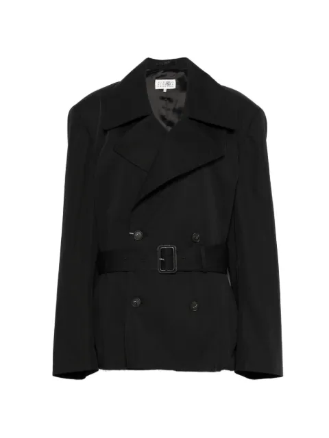 Maison Margiela buttoned belted trench coat Black SH0AM0072M35734