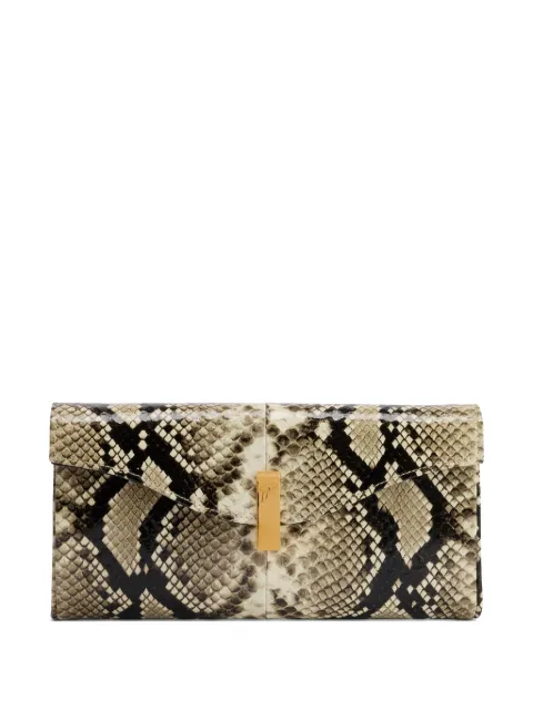 Giuseppe Zanotti Flutie python-effect clutch bag Neutrals EB50001023