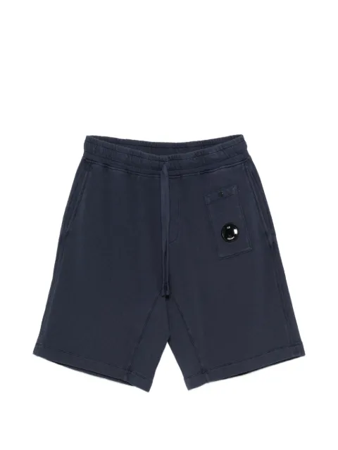C.P. Company logo-patch drawstring shorts Blue 20CMSB210A110337O889