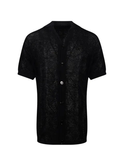 AMARANTO button short-sleeves jumper Black B9AB0007A99