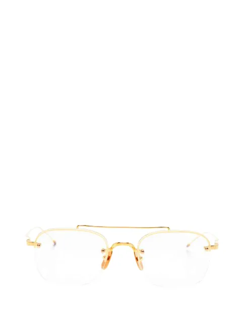 Thom Browne Eyewear browline-frame glasses Gold UEO960A
