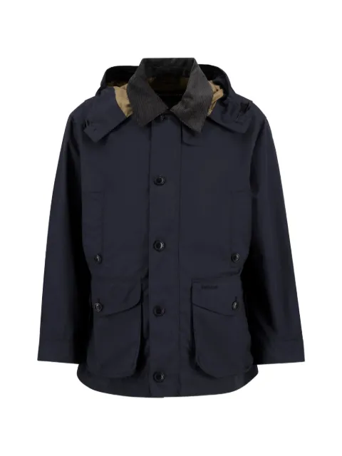 Barbour Ventile hooded corduroy-collar jacket Blue MSP0190NY31