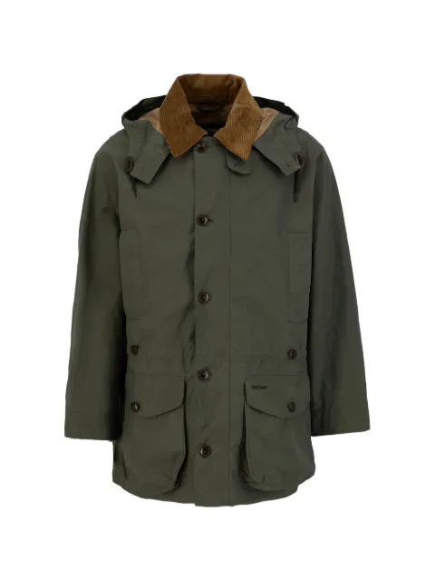 Barbour Endurance hooded corduroy-trim jacket Green MCA1145GN71