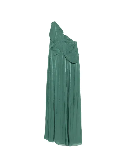 Costarellos one-shoulder pleated dress Green PS26132472