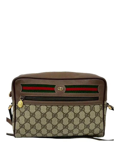 Gucci Pre-Owned 20th Century GG Supreme Web crossbody bag Brown U7AFZZGDZ4PB9YCO