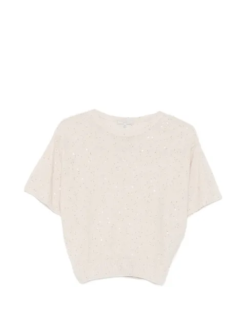 Antonelli Zagara sequin-embellished top Neutrals 41780Q01625