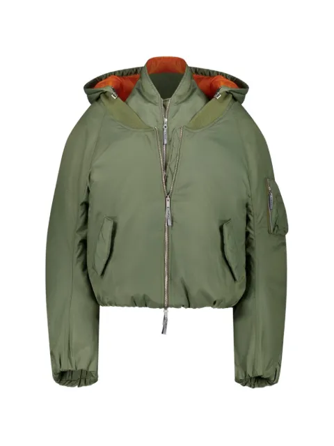 SRVC Studio hooded bomber jacket Green SRVCOW01KHKI