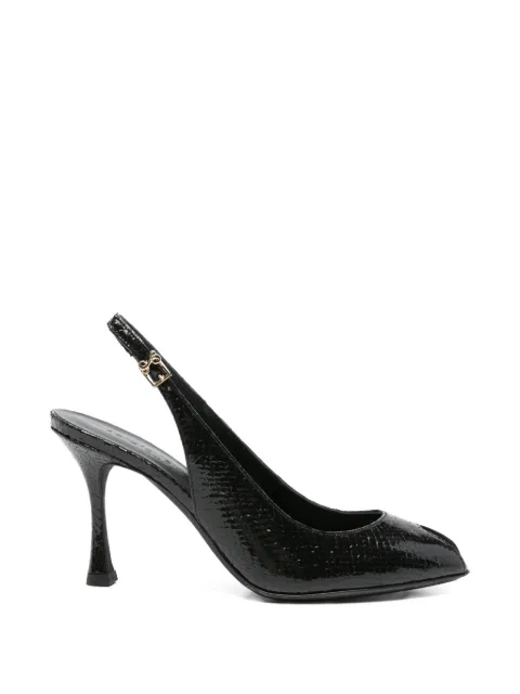 Sergio Levantesi peep-toe slingback sandals Black OLIVIA6