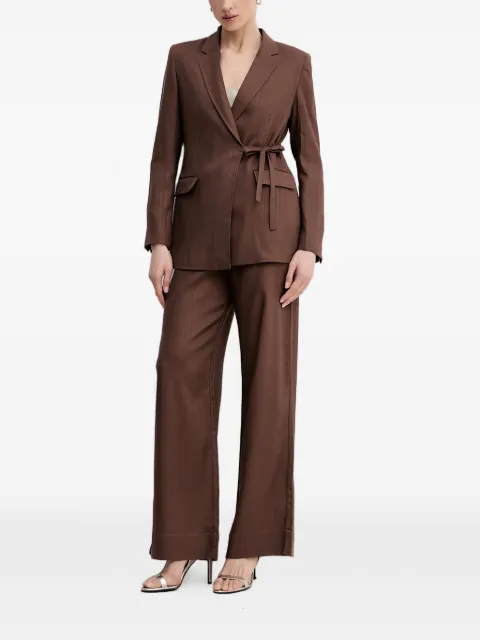 Hoss Intropia tie-belt blazer Brown 5473152