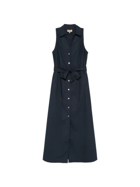 Woolrich buttoned belted midi shirt dress Blue CFWWDR2022FRUT3944