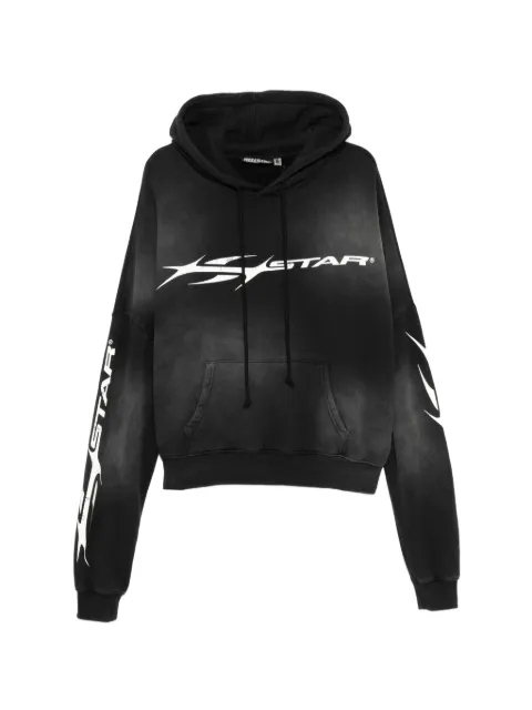 HELLSTAR Hstar graphic print hoodie Black HSSS26HO2